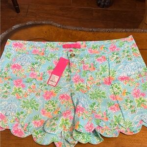 Lilly Pulitzer Lilly loves Disney New Buttercup Shorts 16 Blue Ibiza
